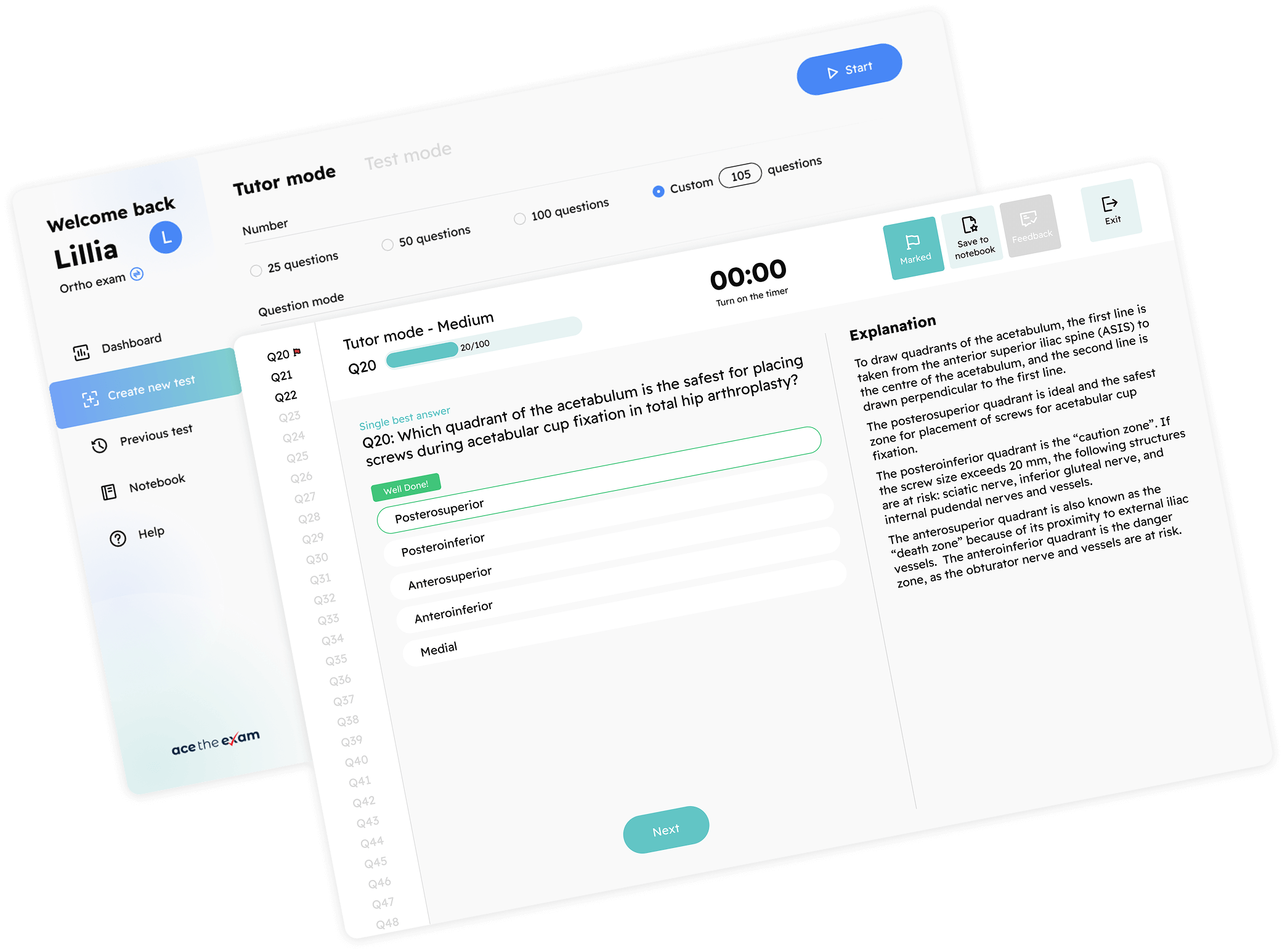 screenshot of application